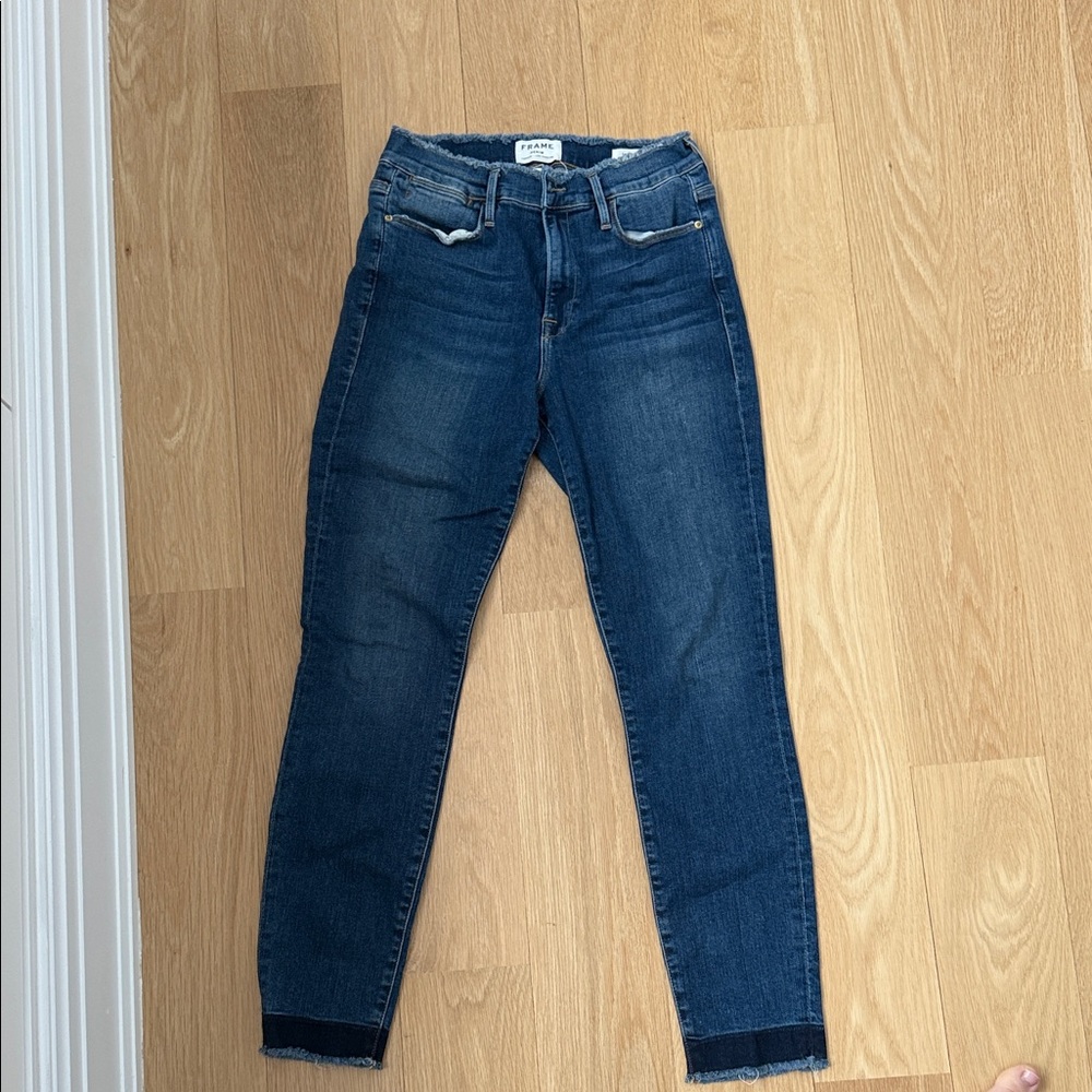 Frame Denim Dark Blue Skinny Jeans